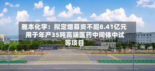 雅本化学：拟定增募资不超8.41亿元 用于年产35吨高端医药中间体中试等项目-第3张图片