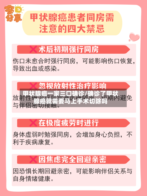 甲状腺癌一家三口确诊/确诊了甲状腺癌就需要马上手术切除吗-第2张图片