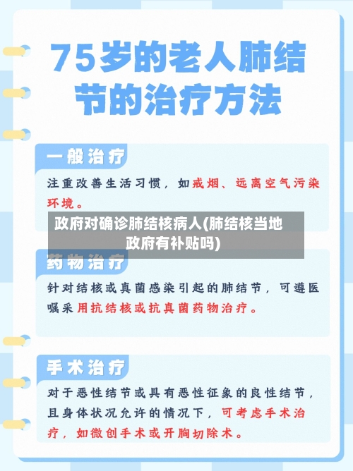 政府对确诊肺结核病人(肺结核当地政府有补贴吗)-第2张图片