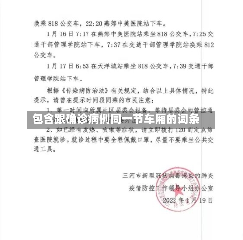 包含跟确诊病例同一节车厢的词条-第2张图片