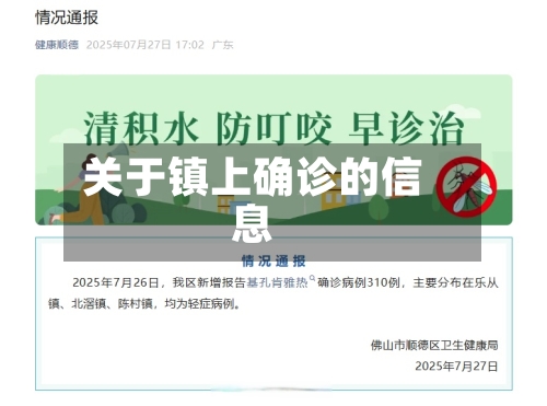 关于镇上确诊的信息