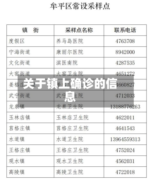 关于镇上确诊的信息-第2张图片