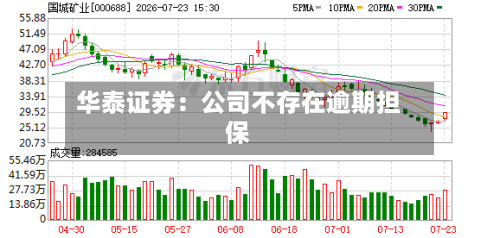 华泰证券：公司不存在逾期担保