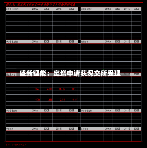 盛新锂能：定增申请获深交所受理