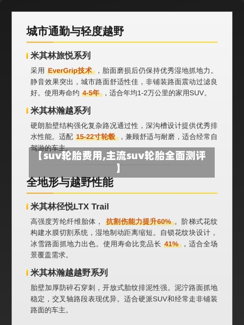 【suv轮胎费用,主流suv轮胎全面测评】-第3张图片