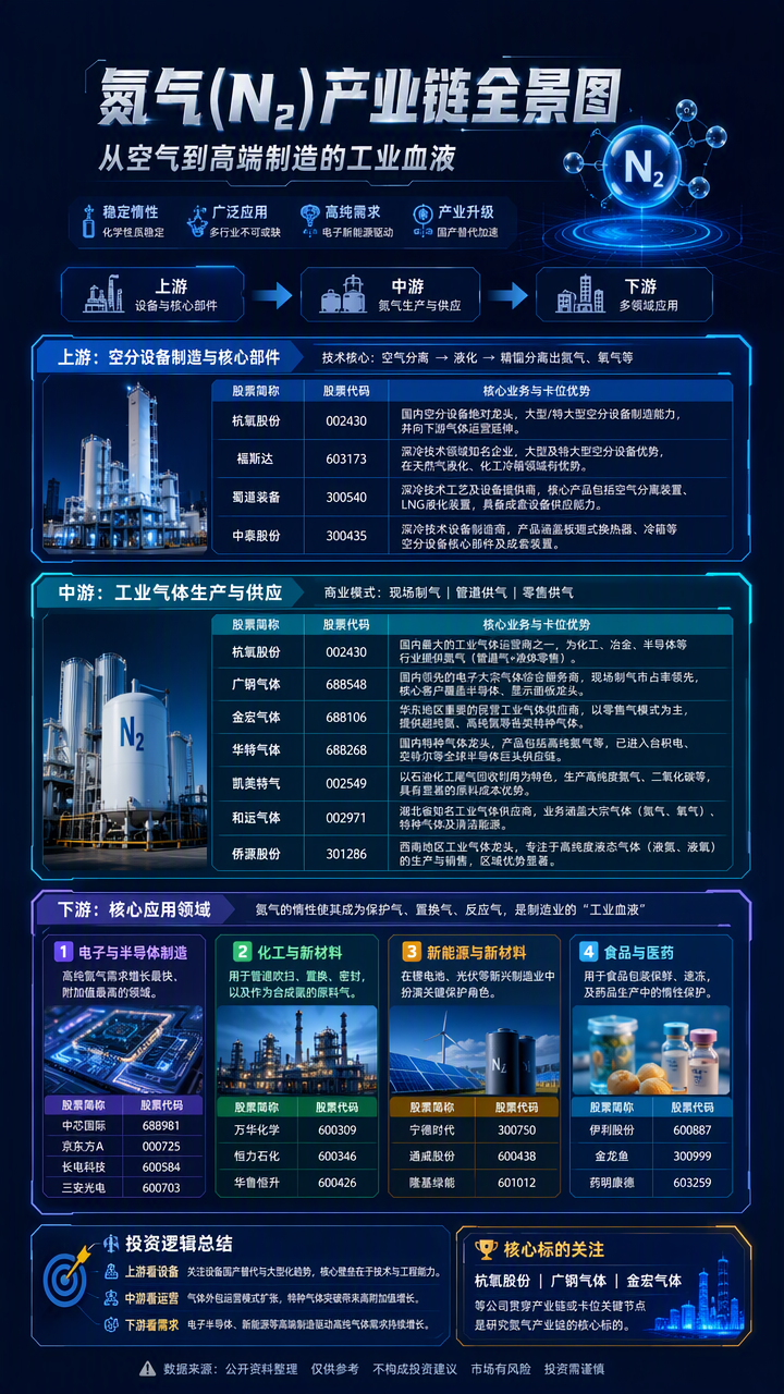 【现货异动】氮气30天上涨42.27%！食品电子需求回暖+装置检修供应收紧，液氮报价飙升